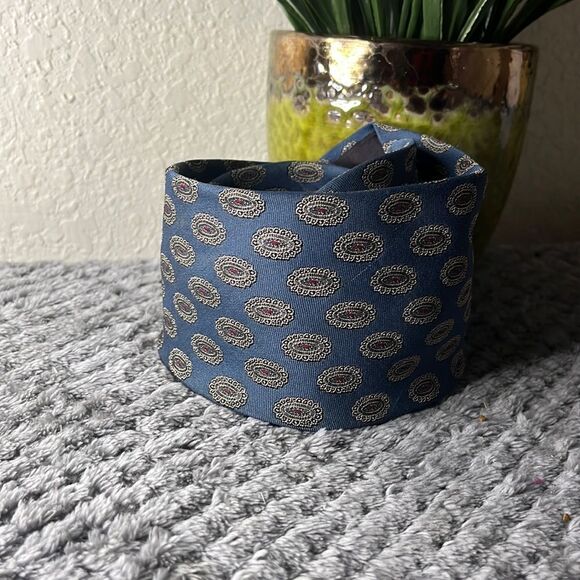 Oscar de la renta 💫neck tie💫blue /grey - Picture 1 of 5